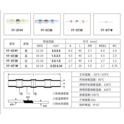 QUICK CONNECTORS WITH TIN 100X 4 SIZES + 200