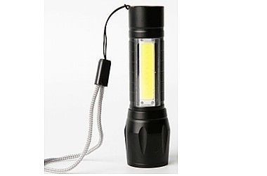 LATARKA LED COB 1W + CREE 2W 400mAh Li-ion USB