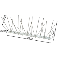 KOLCE NA PTAKI 10X 25CM SPIKES:2-4-2-4, W:8, H:11.5CM