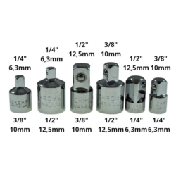 ADAPTERY DO GRZECHOTKI 6X 1/4"-3/8"-1/2"  M/F