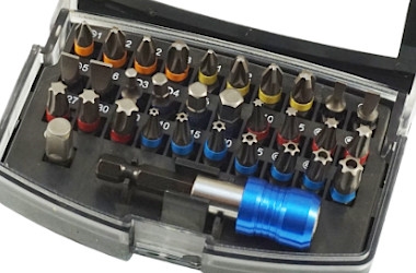 CONJUNTO DE BITS S2 STEEL, 30X BITS COLOUR, 2 ADAPT.