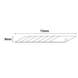 OSTRZA DO NOŻY DO TAPET 9MM PRECISION, SK-5 BLACK FINISH 10X