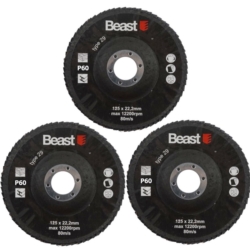 DISCOS ABRASIVOS P60/125MM FOLDED 3X