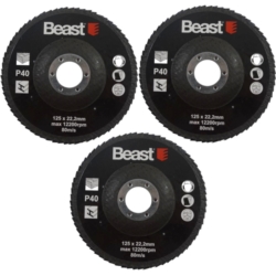 DISCOS ABRASIVOS P40/125MM 3X