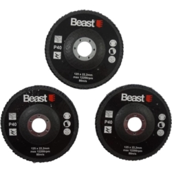 DISCOS ABRASIVOS P40/125MM 3X