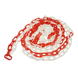 ŁAŃCUCH OSTRZEGAWCZY 5M PVC SIGNAL RED/WHITE