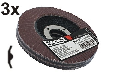 ABRASIVE MOP DISC P80/125MM FOLDED 3X