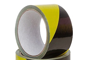 TAŚMA OSTRZEGAWCZA SAMOPRZYLEPNA 50MM x 33M GLUE BLACK/YELLOW