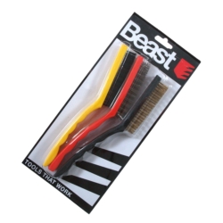 JEU BROSSE 85MM NYLON BRASS STEEL 3X COLOR