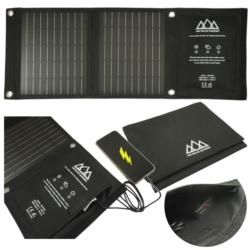 PANEL SOLARNY TURYSTYCZNY 60x23x2.5 CM 14W  DUAL USB OUTPUT 5V/2.1A