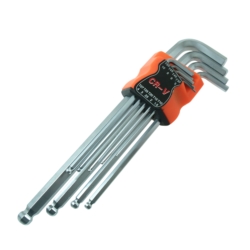 BALL HEX KEY SET 1.5-10MM CV LONG 9X