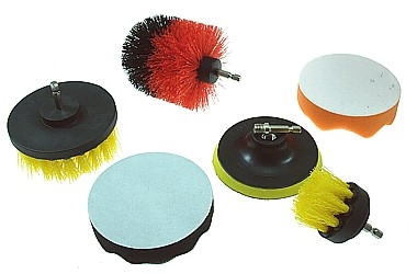 CLEANING BRUSHES ROTARY NYLON 6X 1+3+2 HEX SHANK