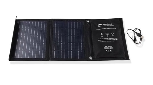 PANEL SOLARNY TURYSTYCZNY 60x23x2.5 CM 14W  DUAL USB OUTPUT 5V/2.1A