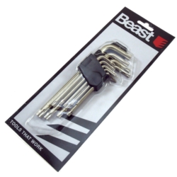 STAR HEX KEY SET 10-50 CV SHORT 9X