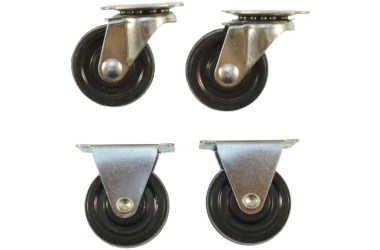 WHEEL CASTERS 40MM RUBBER 2+2